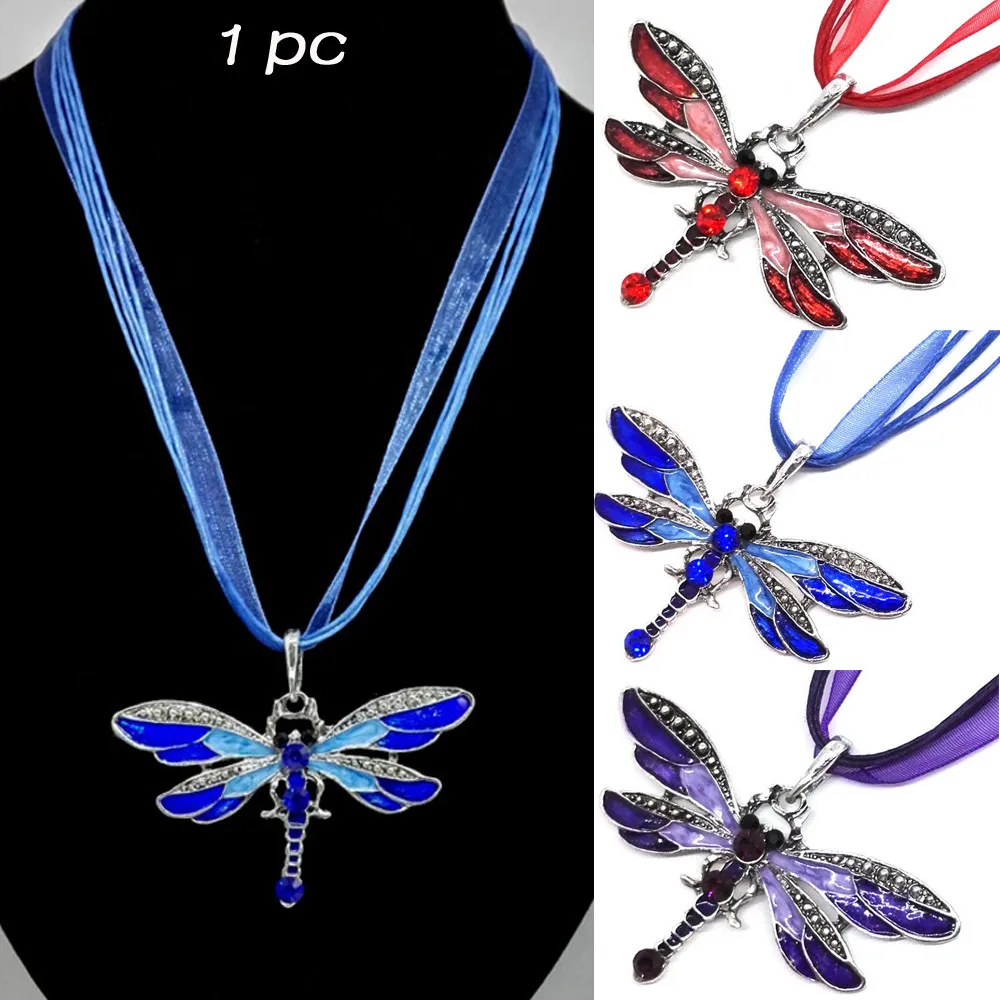 

New Fashion women necklace Dragonfly Style Necklace Pendant Sweater Chain Jewels Birthday Gift jewelry
