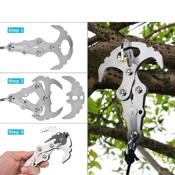 

Grapping Hook Gravitative Rock Climbing Equipment Climb Rope Survival Carabiner Stainless Steel Harness B2Cshop