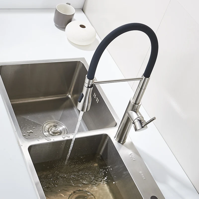 Unique Design Kitchen Faucet Brass Nickel Kitchen Taps Rotate 360 Degrees Black Kitchen Sink Torneira Parede Rubinetti 301-33N Unique Design Kitchen Faucet Brass Nickel Kitchen Taps Rotate 360 Degrees Black Kitchen Sink Torneira Parede Rubinetti 301-33N