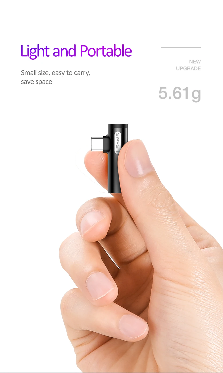 USAMS type c 3,5 мм Aux адаптер 4 в 1 USB C до 3,5 мм для huawei Xiaomi type-c OTG конвертер зарядное устройство Jack аудио наушники адаптер