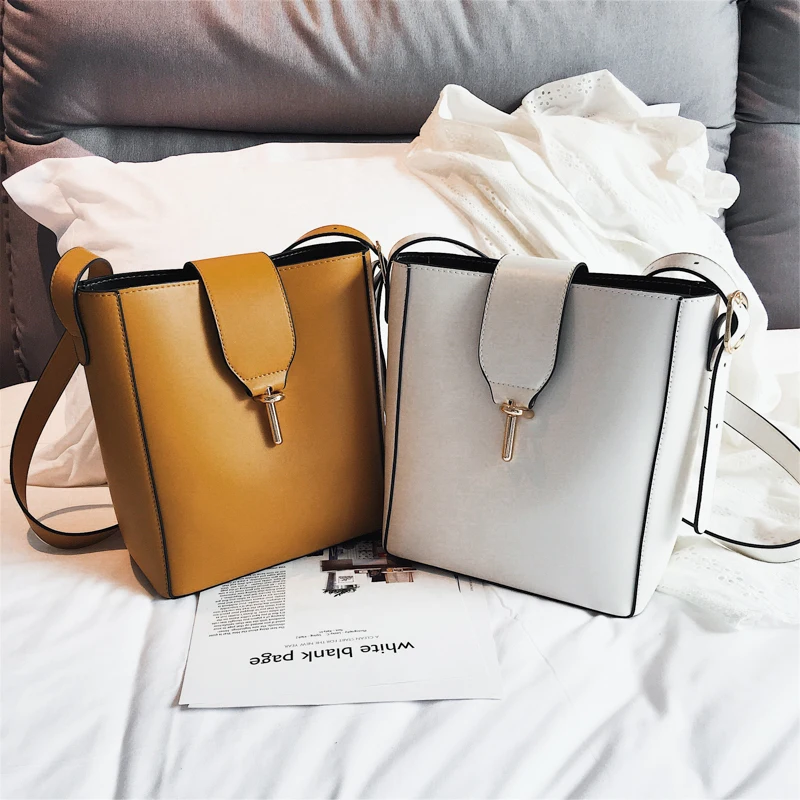 

Bucket bag Fall Shoulder Bags Female Large Capacity Designer Handbags Women Shopper Bags PU Leather Ladies Hand Bags