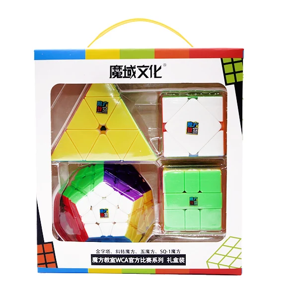 4 шт./компл. MoYu Yuhu, куб 3*3*3 Треугольники 3x3x3x3x3 спидкуб Megaminx перекос SQ1 классе Волшебные кубики, игрушки для детей, Cubo Megico - Цвет: MY MF SIJT YX