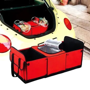 

Road Trip Car Boot Organiser Handy Folding Trunk Organizer Outing Storage Bags car-styling Portable back seat Cooler Set Basket