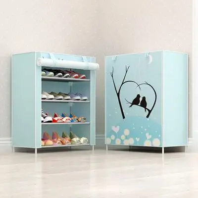 Луи мода обувные шкафы утолщение спальня простой бытовой дверной проем многофункциональная ткань для хранения пыли - Цвет: G1