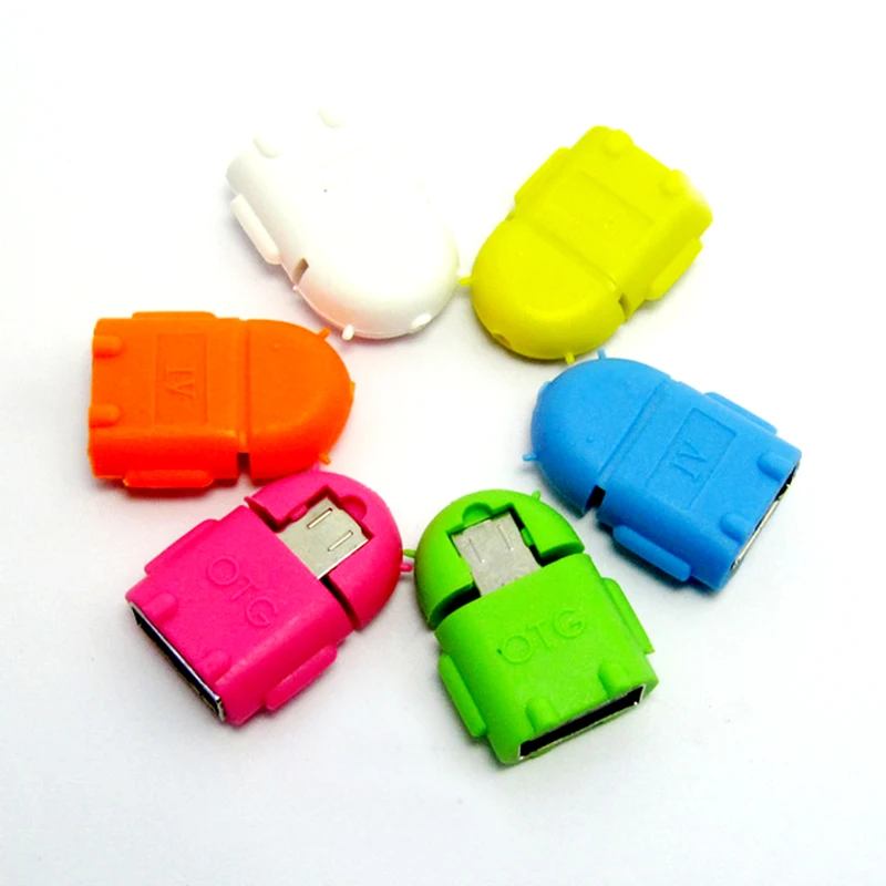 Android Робот Форма микро мини USB OTG Кабель адаптер для Планшеты PC MP3/MP4 смартфон