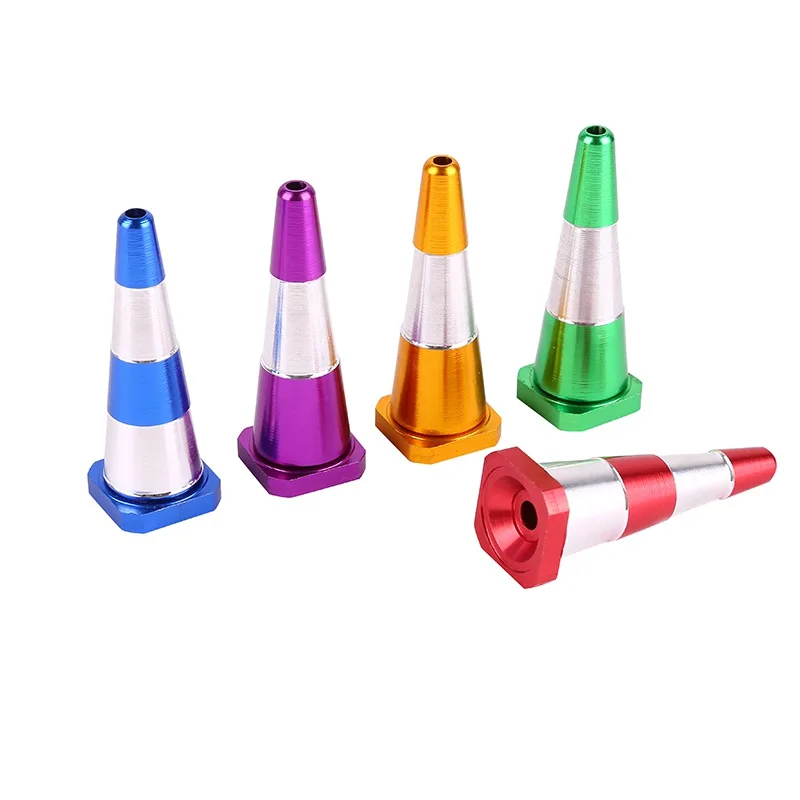 random color Модные Roadblock формы личности Smok легкие металлические трубы Портативный Творческий курительная трубка травяная табачная трубка шлифовальный мундштук - Цвет: random color