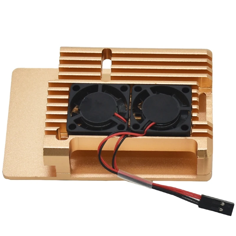 For Raspberry Pi 3 Model B+ Cooling Shell Metal Alloy Aluminum Case Radiator Fan