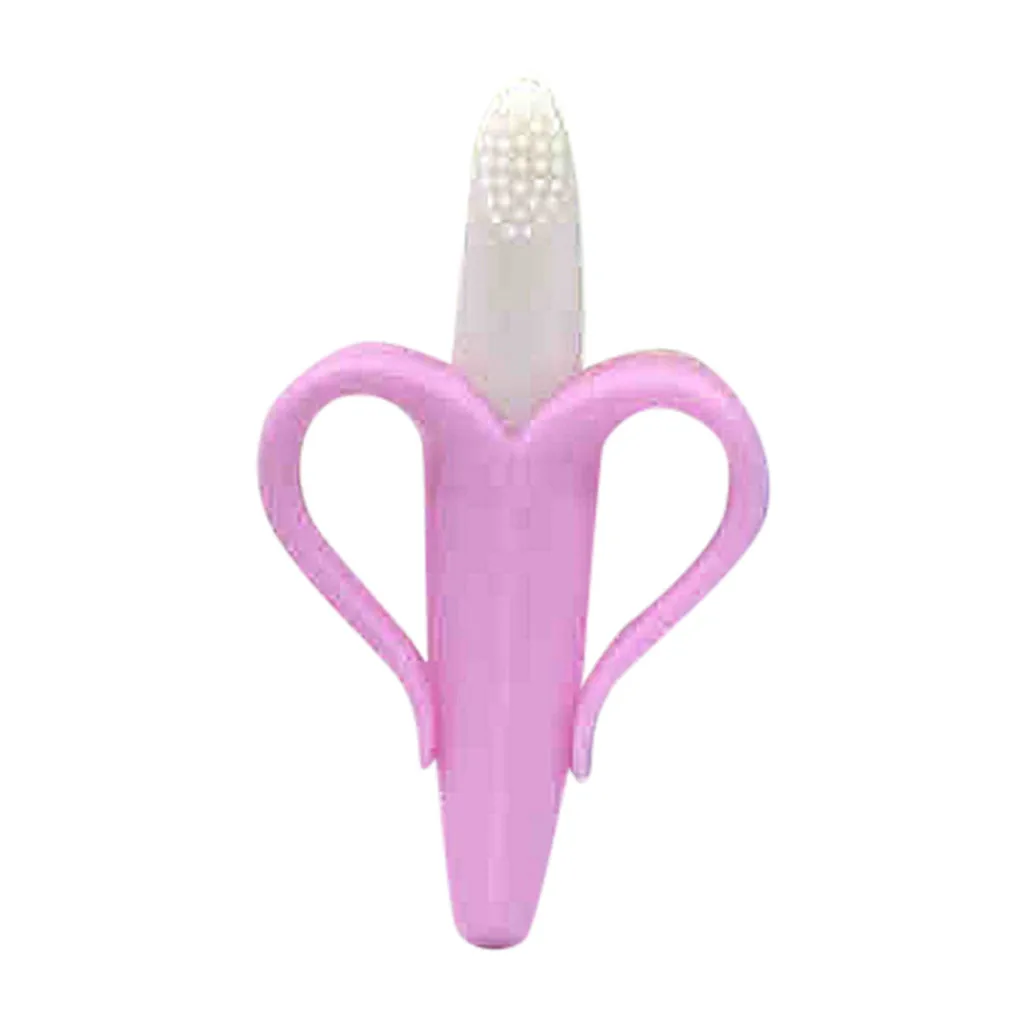 Детская зубная щетка банана для мальчиков и девочек, пищевой силиконовый Прорезыватель для зубов