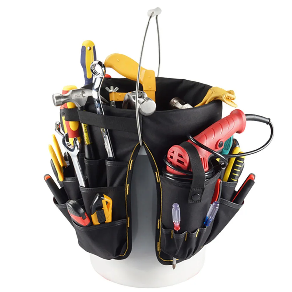 

Hot Sale Hardware Bucket Bag Electrician Multi-Function Repair Kit Tool Organizer Waist Bags