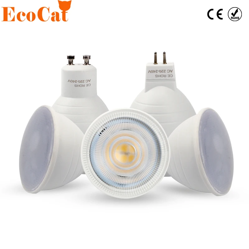 Светодиодная лампа 6 Вт 220 в 240 GU10 MR16 COB Chip Beam LED Lampara Spot для пухового света холодный