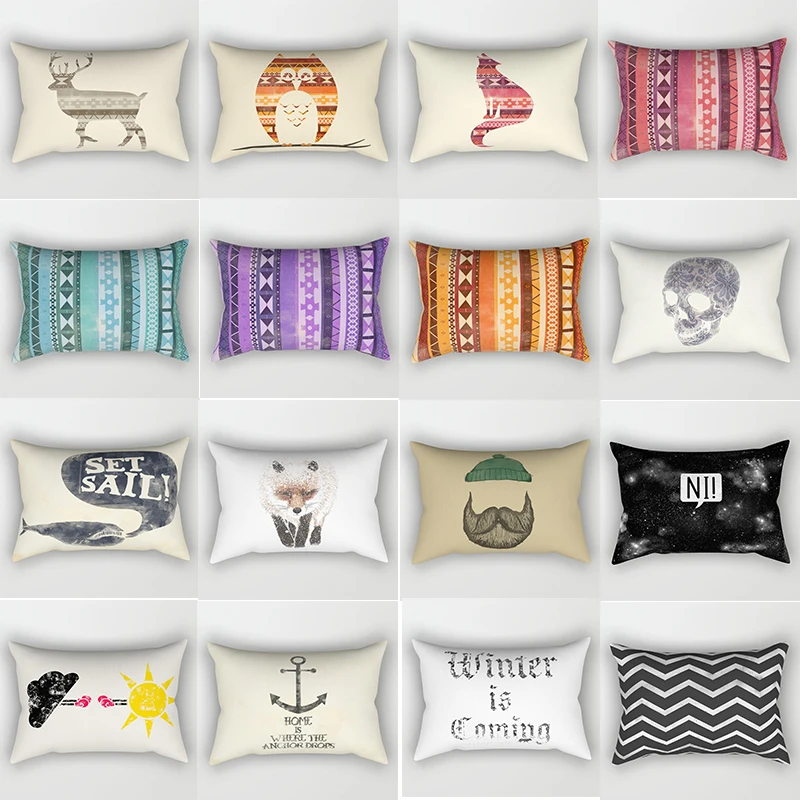 

Hot sale beauty pattern pillow case rectangle bedroom pillow cases boys girls men women travel pillow cover 50*30cm