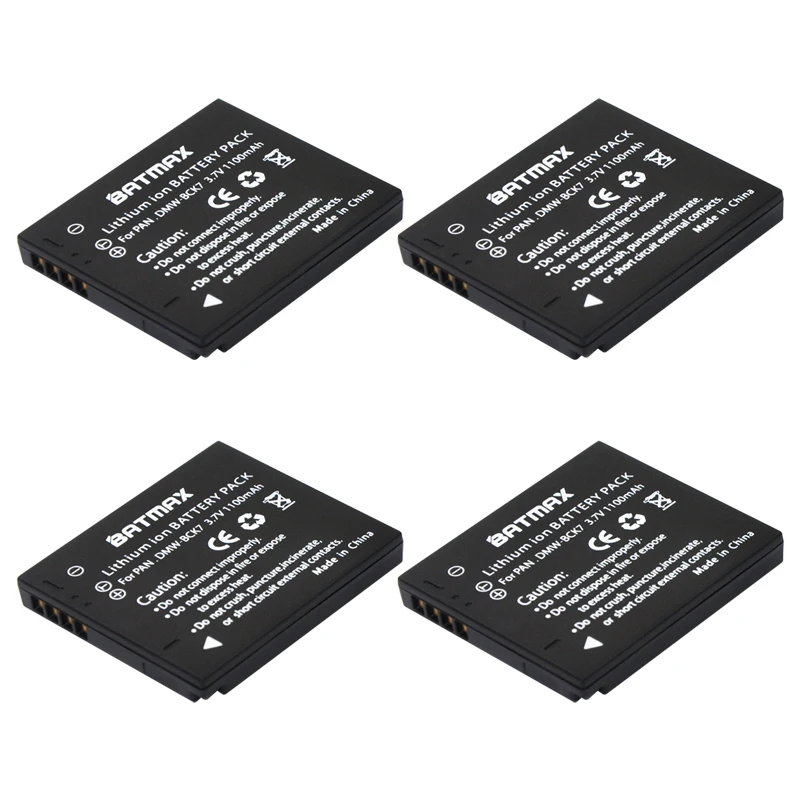 Batmax 4 Pz Dmw-Bck7 Nca-Yn101G Bck7 Batteria Ricaricabile Per Panasonic Lumix Dmc-Fs28 Dmcfh2 Dmc Fh4 Fh6 Fh5 Fh25 Fh27 Fp5 Ft30