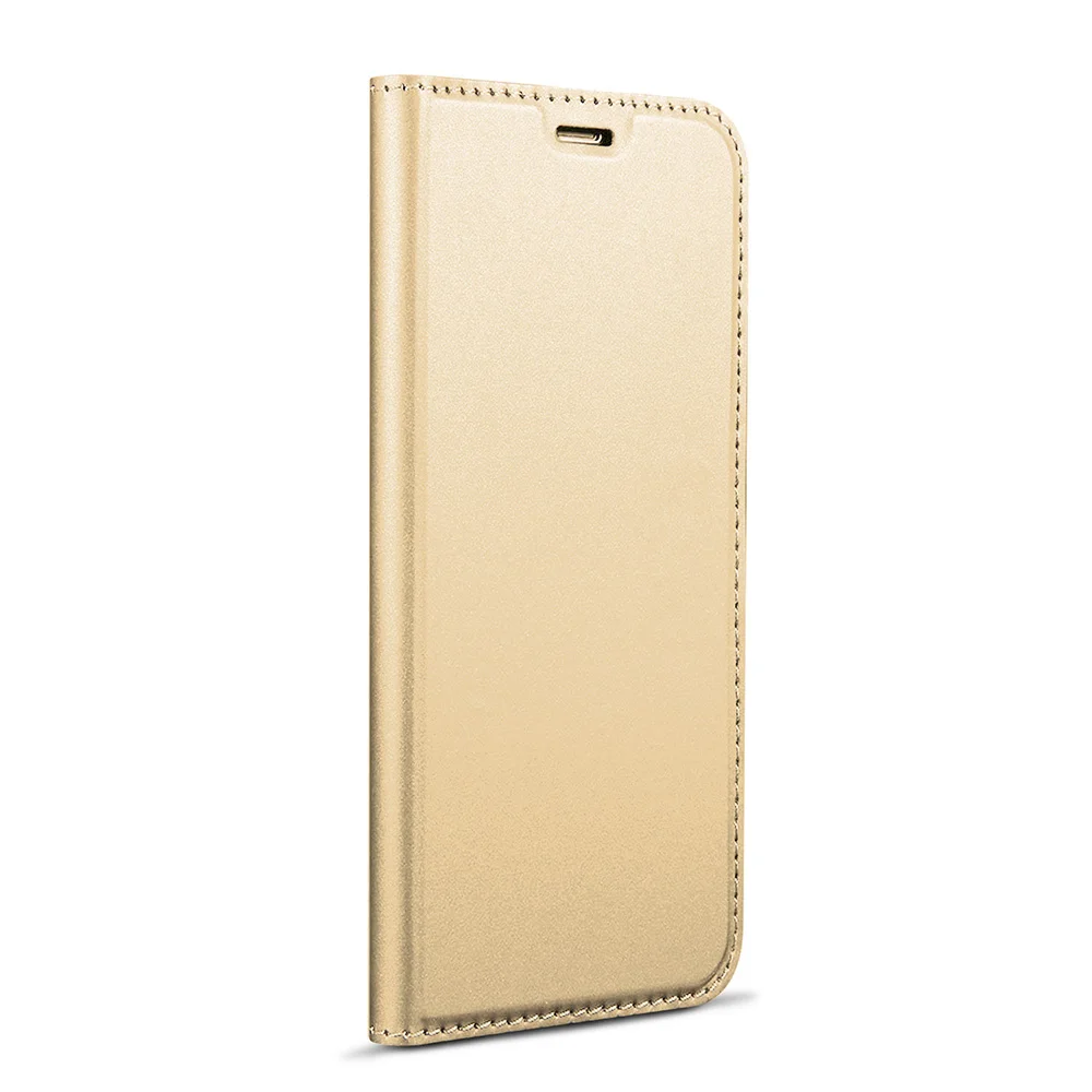 DZGOGO ISKIN серии искусственная кожа флип чехол для iPhone X 7 8 плюс 6 S плюс TPU чехол телефона стенд чехол с карт памяти карман - Цвет: Gold