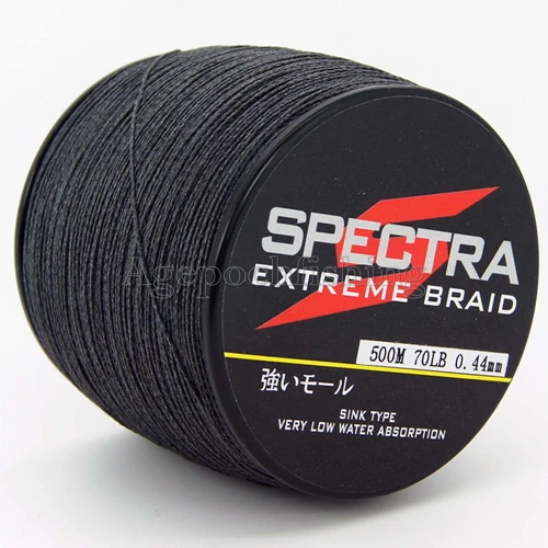 Free shipping&Discount ! 4 strands 500M 70LB high quality Brand braided fishing line.blackin