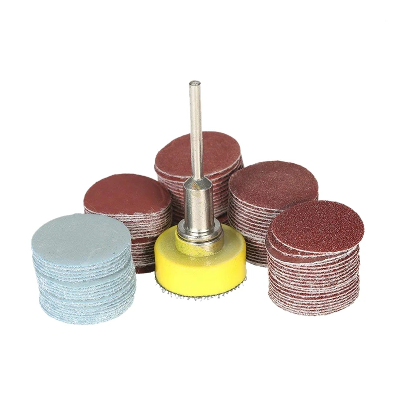 100Pcs 25Mm 1 Inch Sander Disc Sanding Disk 100-3000 Grit Paper With 1Inch Abrasive Polish Pad Plate + 1/8 Shank For Drem | Инструменты
