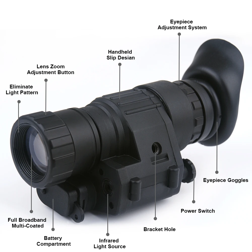 ZIYOUHU ночного видения охотничий Монокуляр 2x30 прицел цифровой ИК монокуляр ночного видения телескоп для шлема прицел