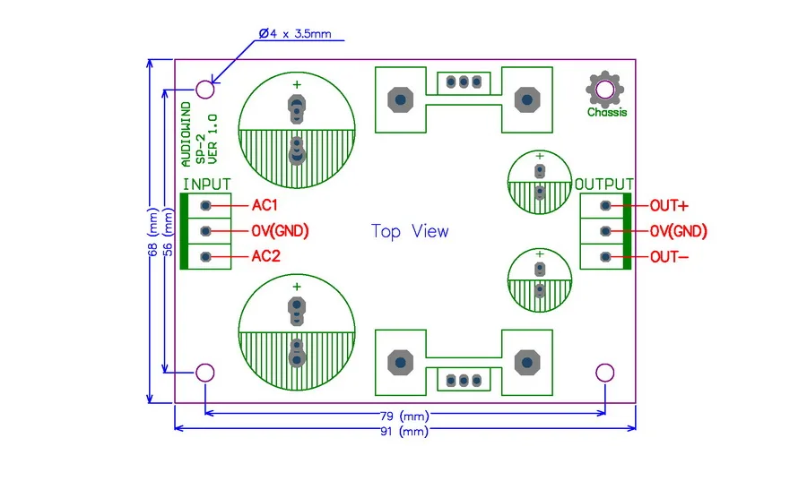 Регулятор напряжения PCB для LM317 LM337 или 78xx 79xx IC.|pcb|pcb lm317 |