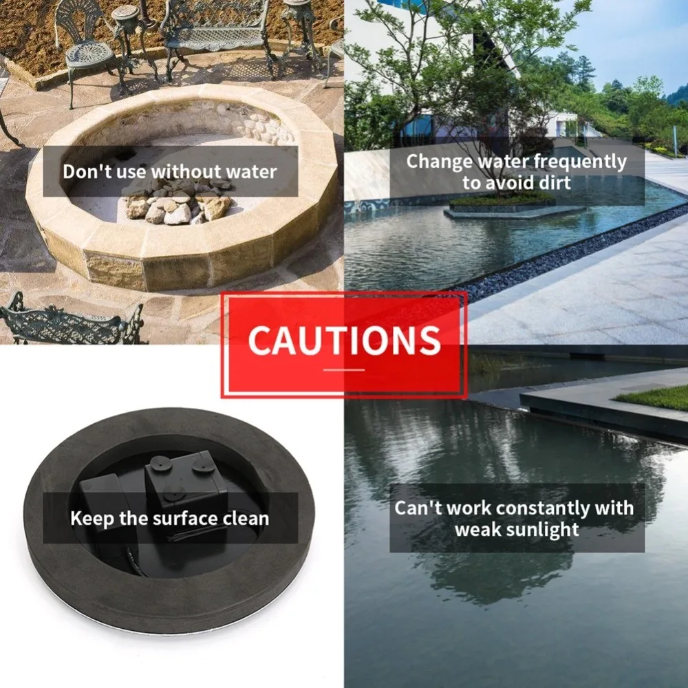 3 типа солнечный фонтан воды цветок круглой формы украшения сада Электрический