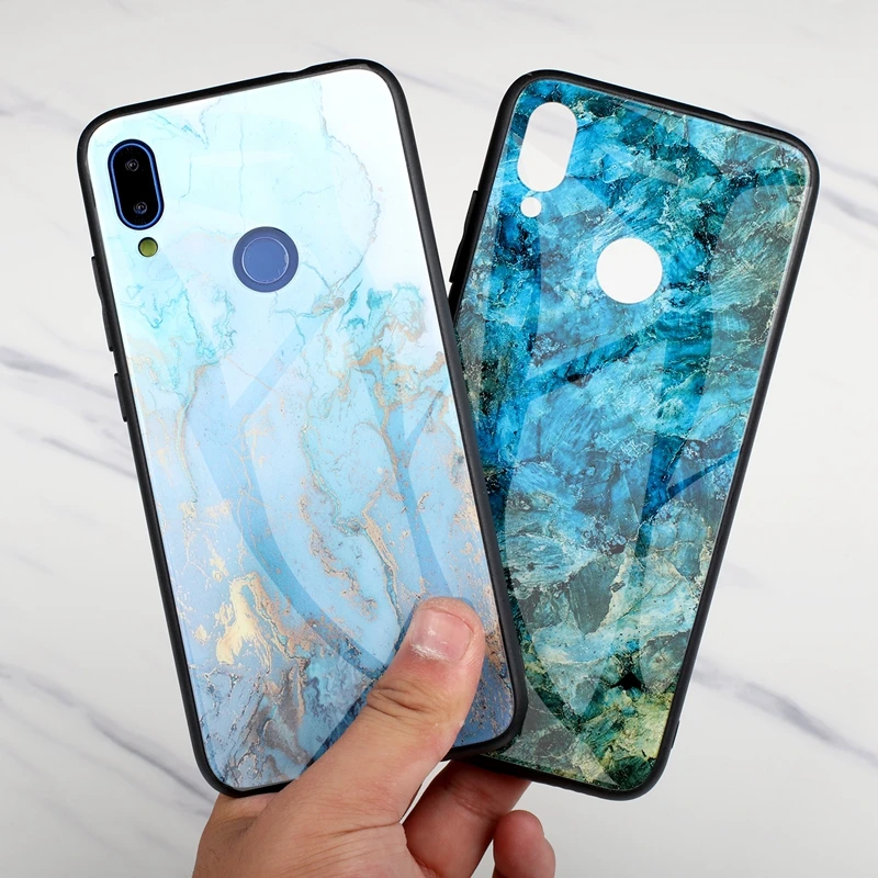 

Marbled Tempered Glass Phone Case For Coque Xiaomi Redmi Note 7 Note 6 Pro 6A 9 Case For Etui Xiomi Redmi 6A 6 A A6 Back Case