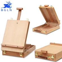 BGLN Fillet Desktop Caballete Box Easel Painting Hardware Accessories Multifunctional Oil Paint Suitcase Box Art Supplies