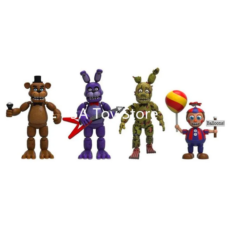 4 шт./лот Five Night At Freddy's FNAF Экшн фигурки игрушки Foxy Freddy ПВХ Фигурки для детей 5 см