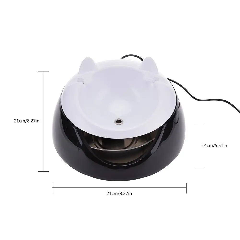 1.5L Pet Feeder Automatic Circulation Pet Water Dispenser Luminous Cat Dog Water Fountain For Small Medium Size Cat Dogs Rabbits