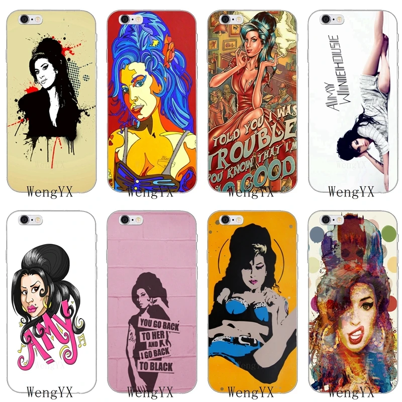 Сексуальный мягкий силиконовый чехол для телефона девушек Amy Winehouse Samsung Galaxy S3 S4 S5 S6