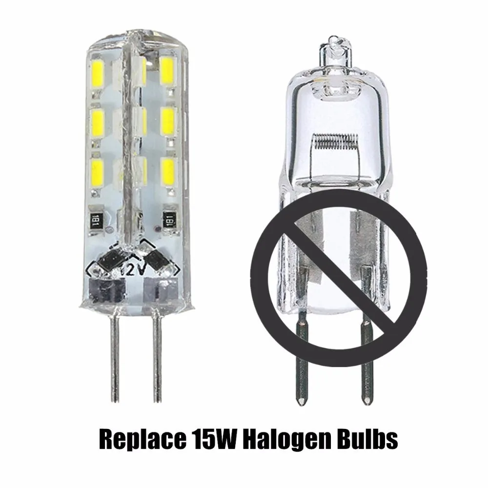 20 Pack G4 LED Bulb 1.5W Bi-Pin LED Light Bulb 24X3014 SMD 15W Halogen Bulb  Equivalent Shatterproof 165 Lumens Beam Angle DC12