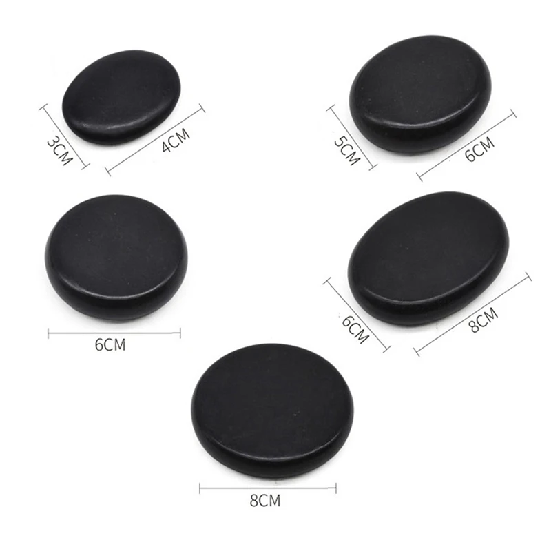 

5sizes Massage Stones Massage lava Natural Energy Massage Set Hot Spa Rock Basalt Body Health Care Stone