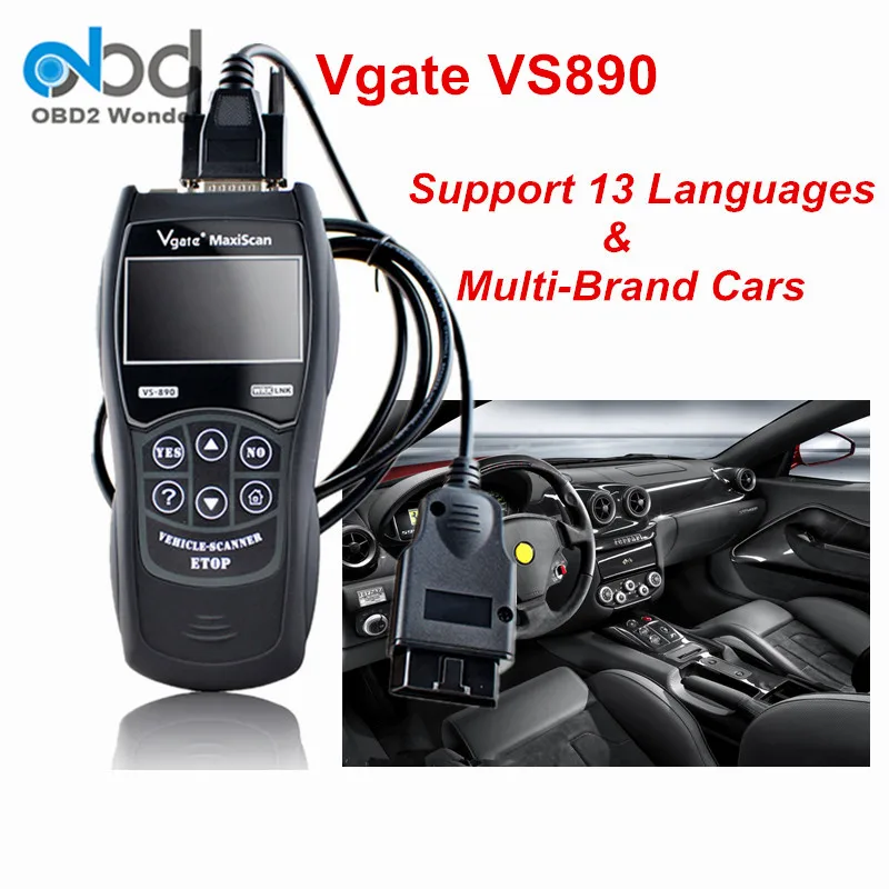Новый диагностический инструмент Vgate VS890 VS890S считыватель кодов автомобиля MaxiScan
