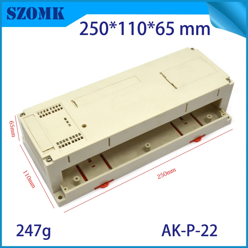 Пластиковый ПЛК контроллер szomk 250*110*65 мм индивидуальный пластиковый корпус din