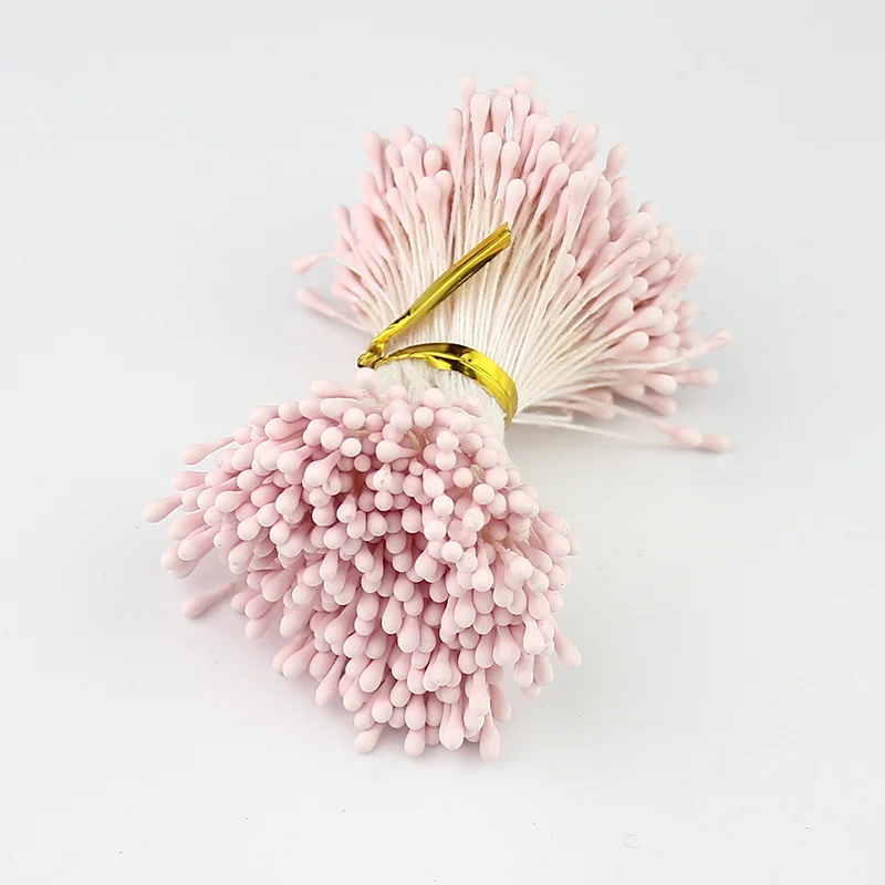 HUADODO 1,5 мм 400 шт искусственная тычинка ручной работы Искусственные цветы принадлежности для свадебной вечеринки украшения дома DIY Аксессуары - Цвет: Розовый