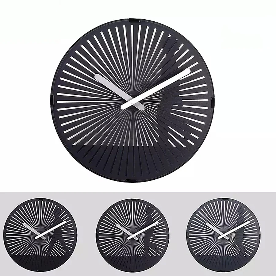 

3D Wall Clock Modern Design Living Room Decoration Creative Mirage Dynamic Clock Animation Wall Watch Home Decor Silent 12