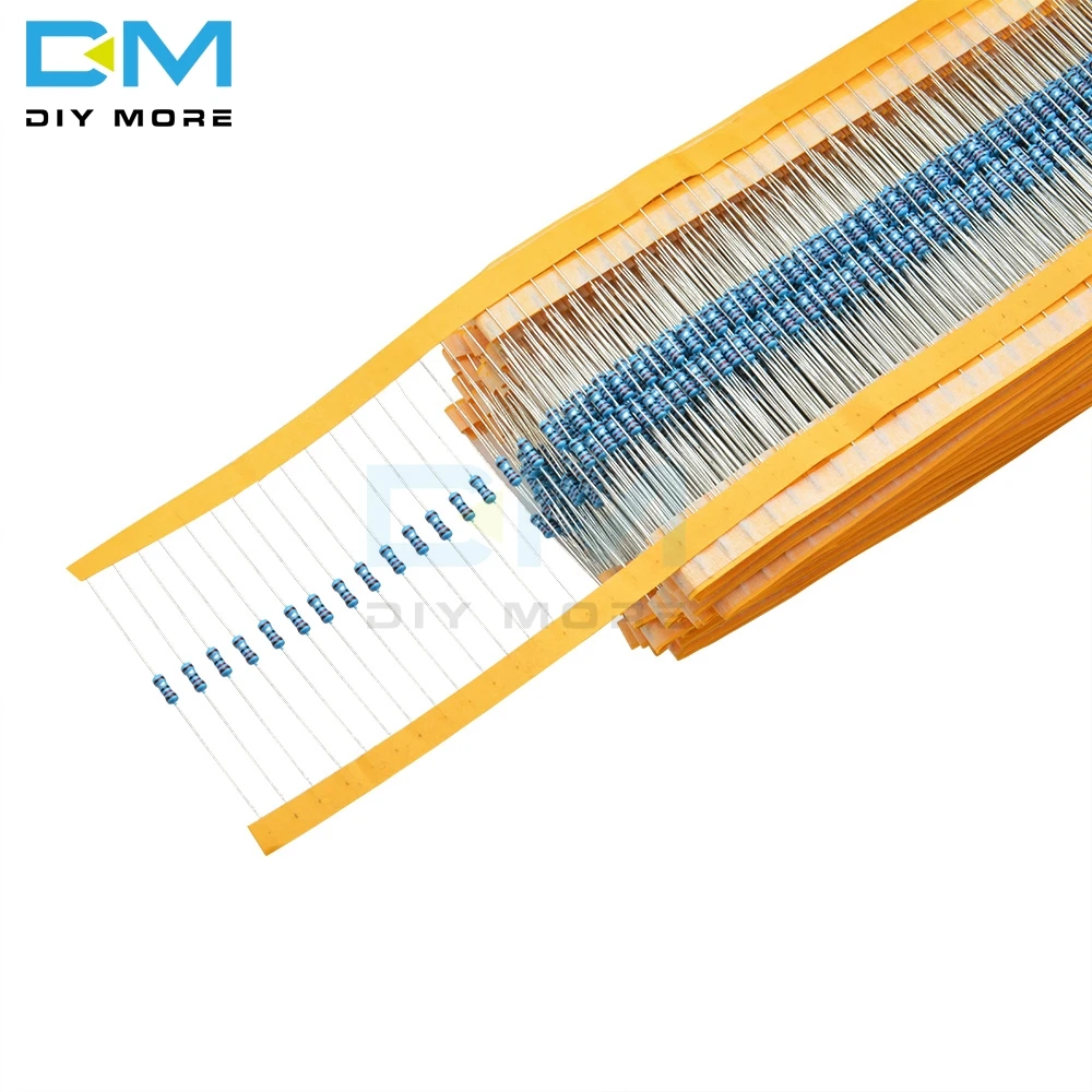 Металлический пленочный резистор 1/4 Вт 100 + 0 25 1% 0R 10M 0Ohm 10Ohm 100R 220R 330R 1K K 1 5 2 3 4 7 1M 2M