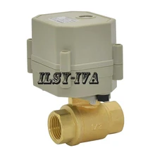 DN15(G1/2 '') Латунь моторизованный шаровой клапан, DC5V двусторонний переключатель Тип три провода контрольный шаровой кран