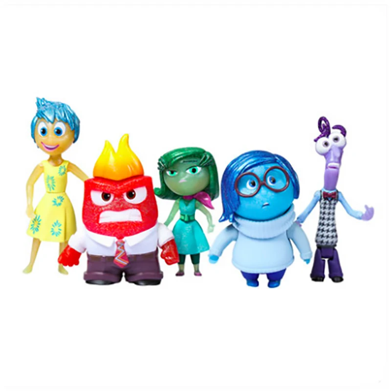 

Five sets of plastic mini-character small hand model dolls around the mind secret service team Toy ornaments