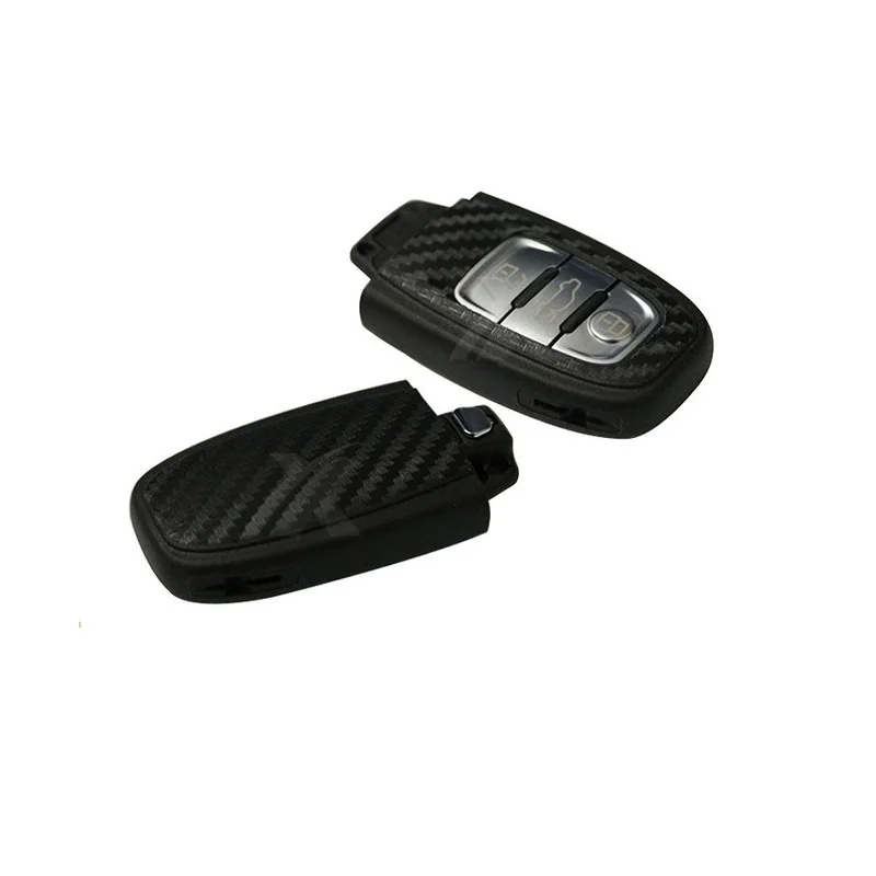 

Audi styling dedicated car key carbon fiber decorative sticker decal For audi A4L A5 A6L A7 A8L Q5 S5 TT car sticker accessories