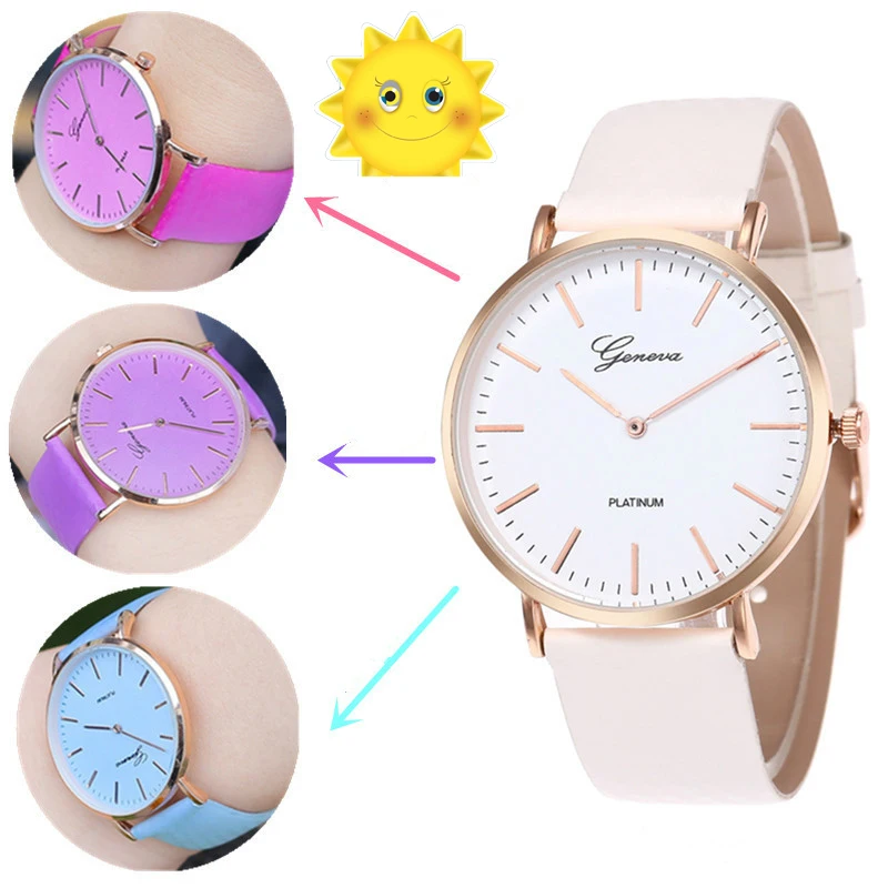 

Hot Sales Women's Quartz Wristwatches New Fashion Simple Style Temperature Change Color Ladies Watch Clock Men's watches 2019top
