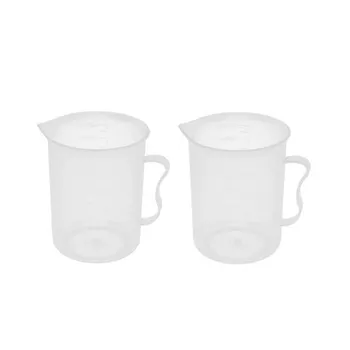 

3 pcs student lab plastic water liquid container measuring cup 300mL
