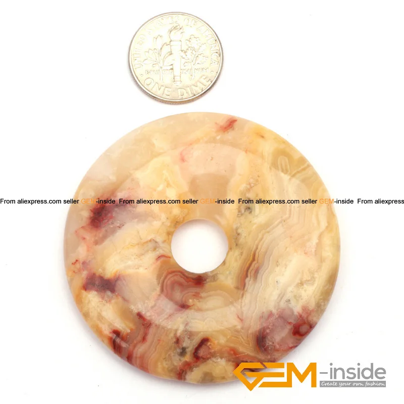

40mm 50mm donut shape crazy lace Carnelian beads natural Carnelian stone beads DIY beads for pendant making 1 PCS to sale