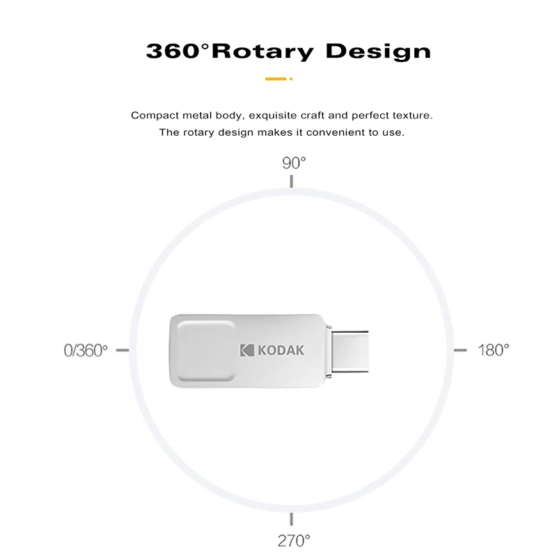 Kodak K223C 16GB металлический USB флеш-накопитель USB3.1 type-C OTG 32GB карта памяти 64GB memoria usb 3,0 128GB pendrive cle USB