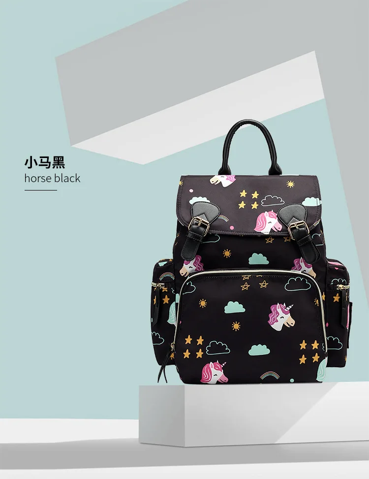 2019 новая сумка для мамы Многофункциональный рюкзак на плечо для мамы большая емкость высокая конфигурация Детская сумка Hanimom