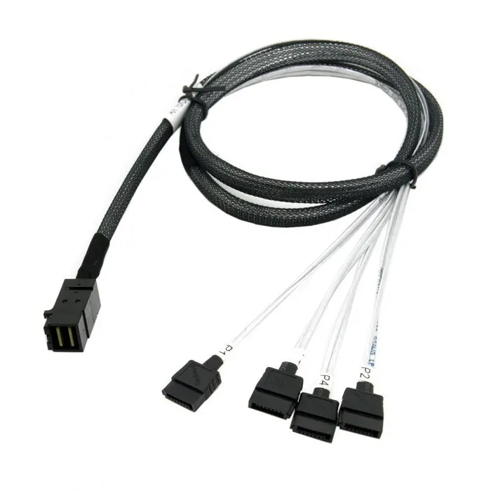 20pcs lots Internal Mini SAS SFF 8643 Host to 4 SATA 7pin Hard font b Disk