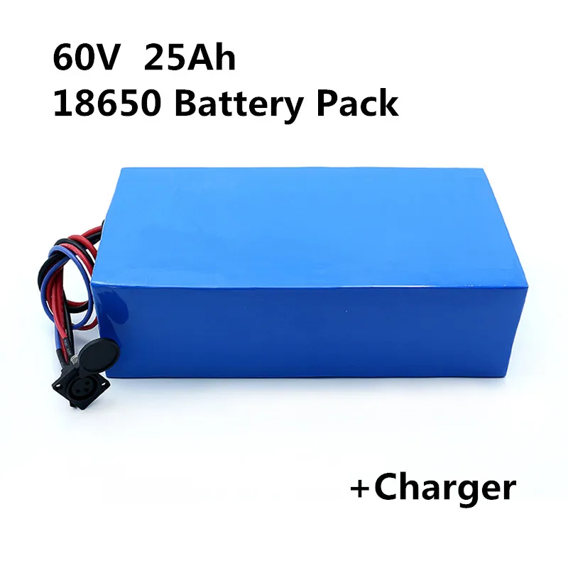 Buy 60v 25ah 18650 battery pack 17S with BMS for electric bike battery electric