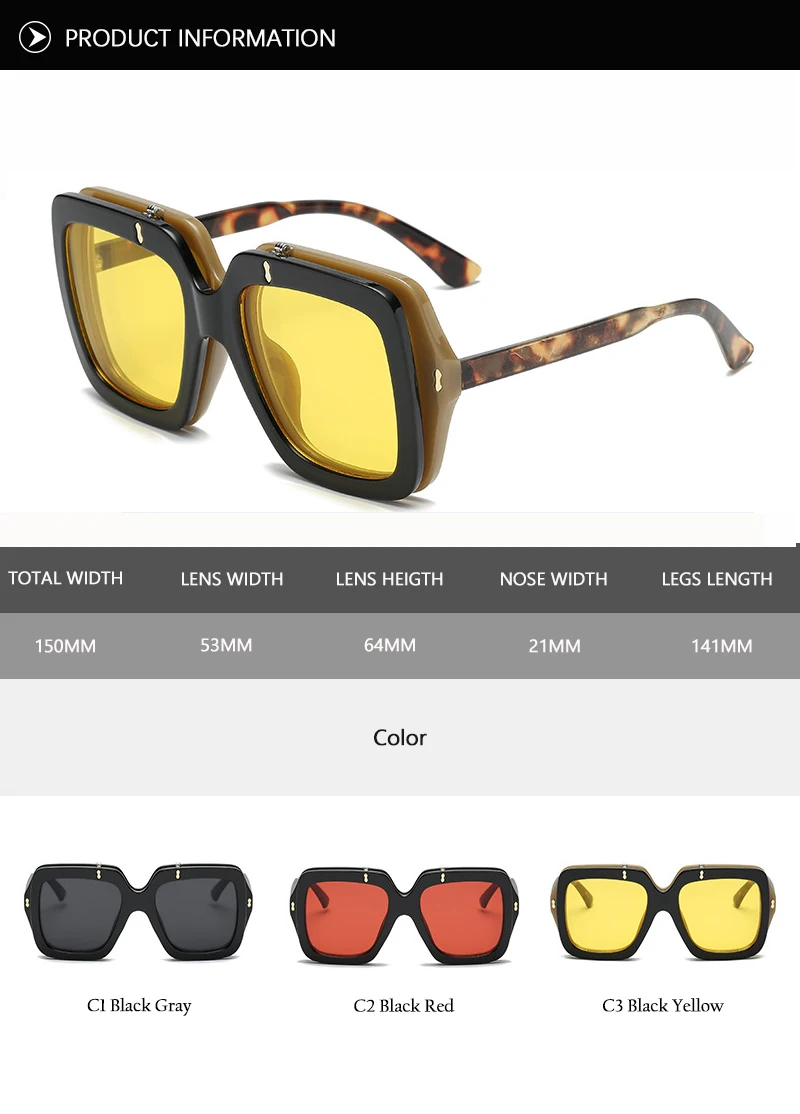 2018 New Square Unisex Sunglasses (14)