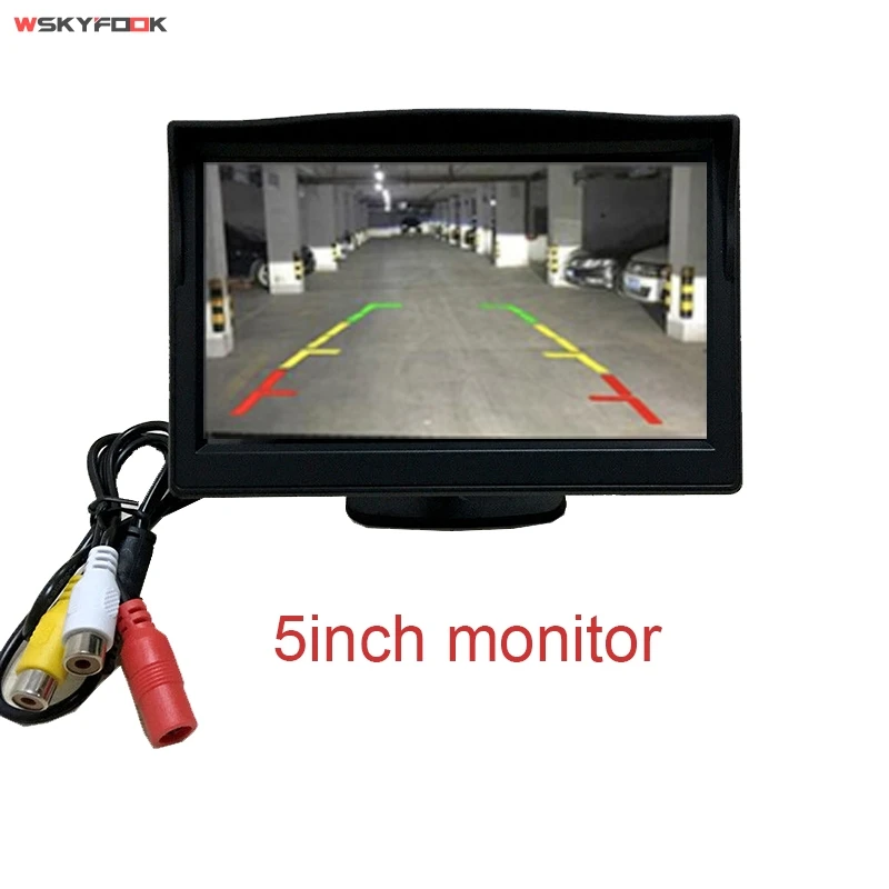" цифровой TFT ЖК-экран разрешение 800*480 16:9 автомобильный монитор заднего вида монитор Авто для автомобиля задний, передний DVD VCR - Цвет: 5inch