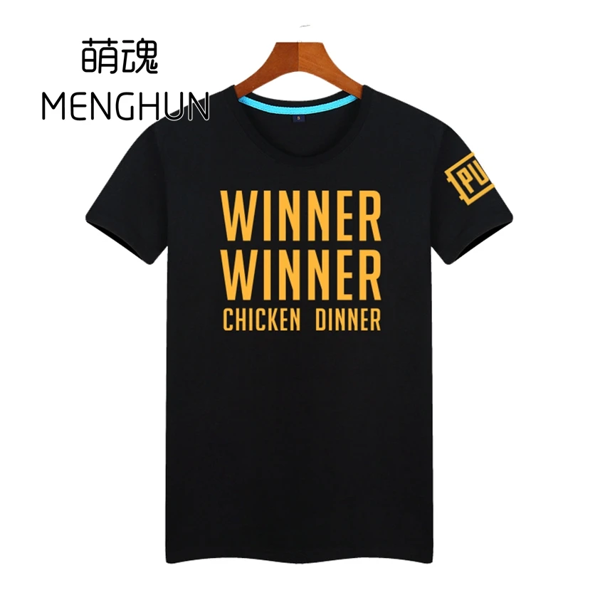  2017 COOL new world hot FPS game Player unknown's Battlegrounds t shirts PUBG Winner Winner Chicken