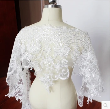 

3Yards/lot Lashes sequins lace decoration wedding dress veil handmade diy material clothes decoration accessories ivory white