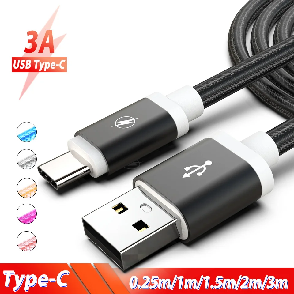 

USB Type C Data Cable Cavo Tipo C Fast Charging 0.25m 1m 2m 3m 3 Meter USB Charger Cable For Huawei Samsung Xiaomi Redmi Note 7