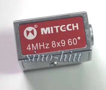 Mitech 60 градусов 4 МГц 8x9 мм угол луча контактный датчик для ультразвукового дефектоскопа